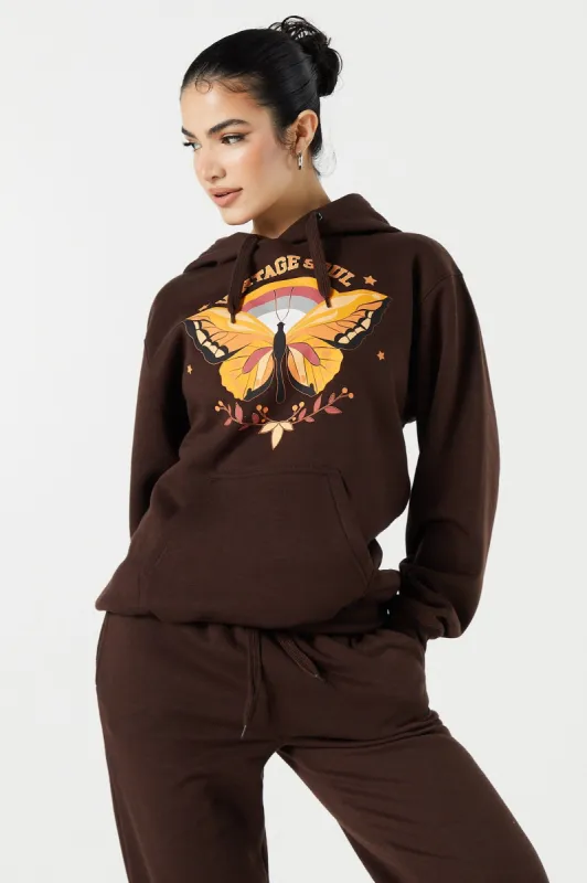 Vintage Soul Graphic Fleece Oversized Hoodie sold by Urban Planet