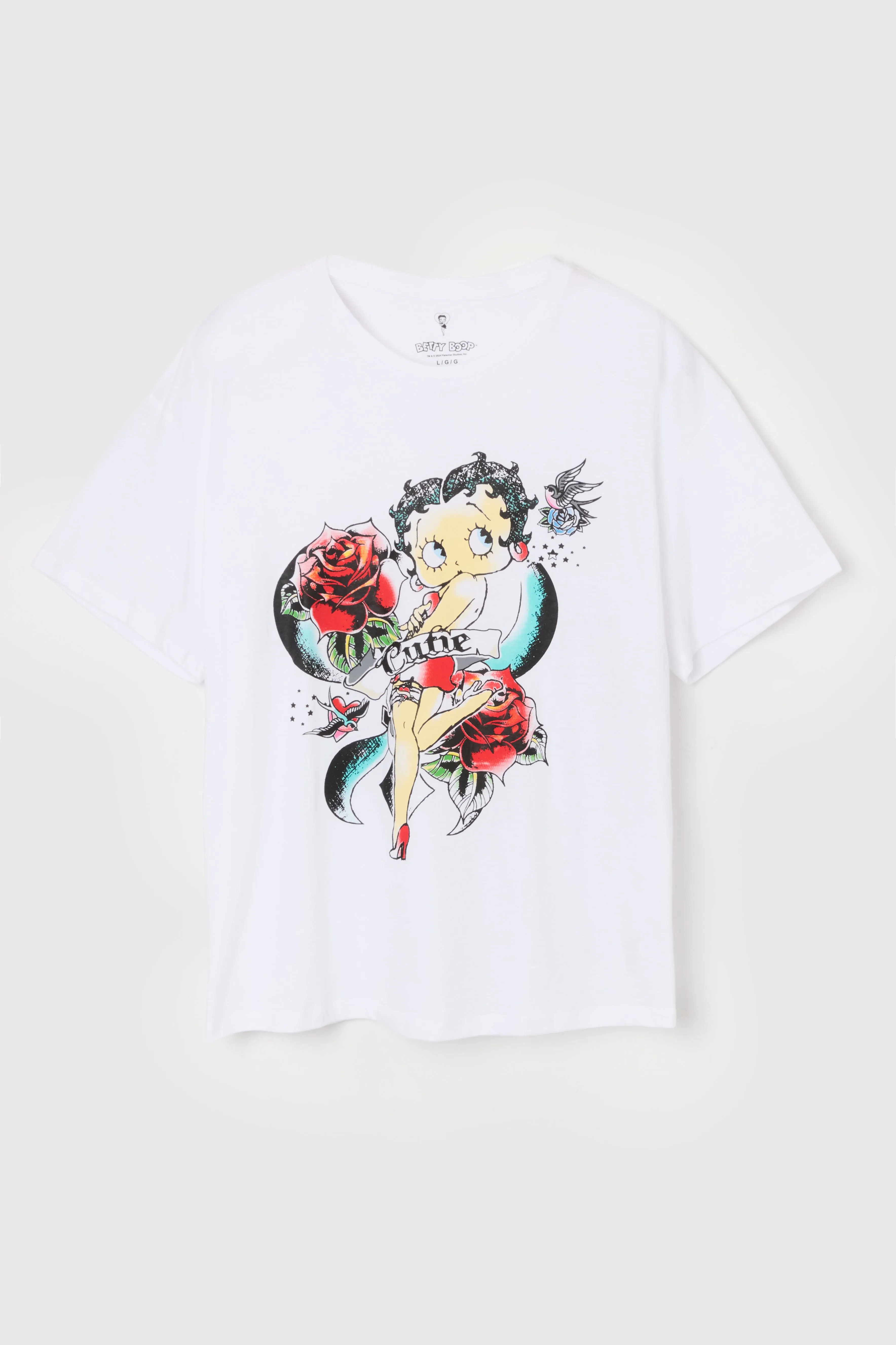 Betty Boop Cutie Graphic Boyfriend T-Shirt sold by Urban Planet product image thumbnail 4