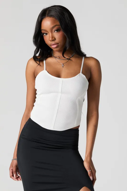 Débardeur corset côtelé sold by Urban Planet