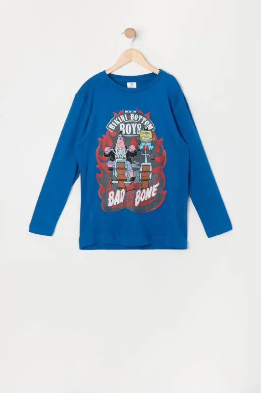 Boys SpongeBob Graphic Long Sleeve Top sold by Urban Planet