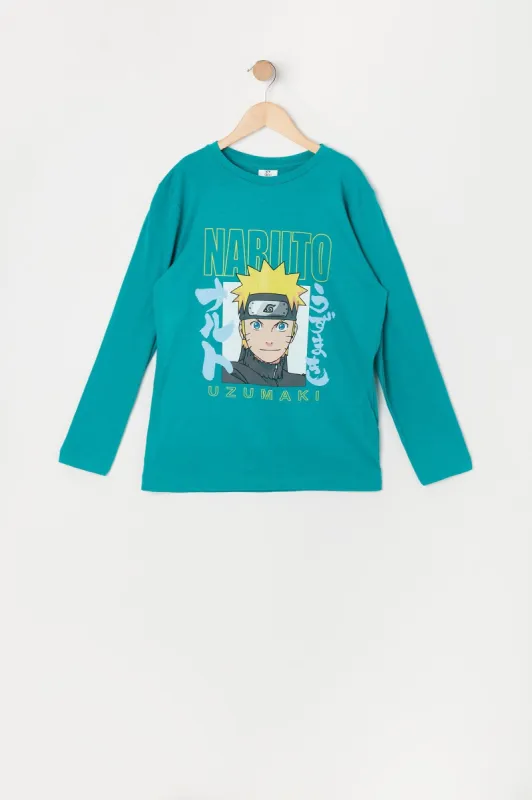 Boys Naruto Graphic Long Sleeve Top sold by Urban Planet