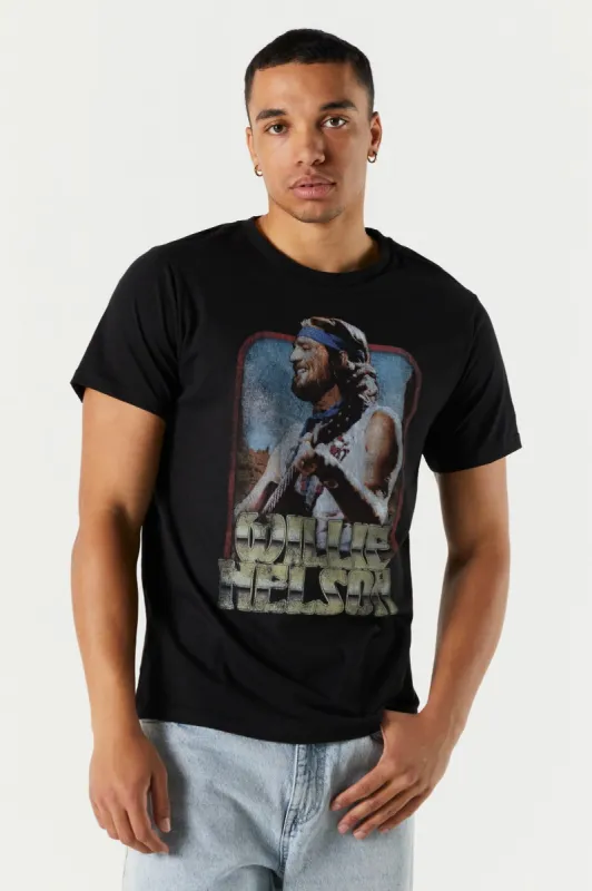 T-shirt à imprimé Willie Nelson sold by Urban Planet
