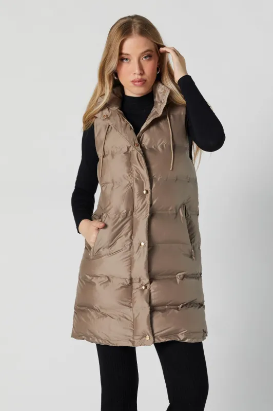 Longline Puffer Vest sold by Urban Planet