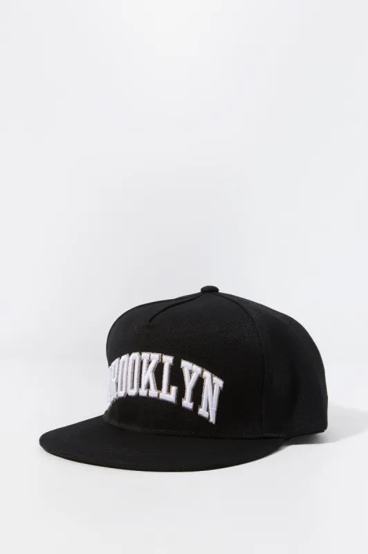 Boys Brooklyn Embroidered Snapback Hat sold by Urban Planet