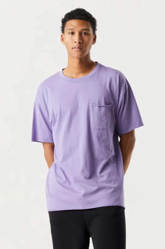 Solid Basic Relaxed Pocket T-Shirt sold by Urban Planet