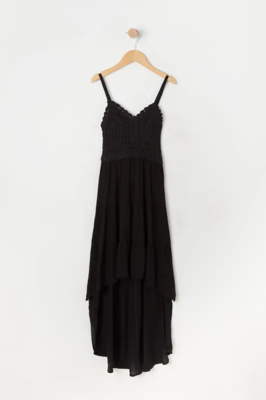 Girls Crochet High-Low Dress sold by Urban Planet