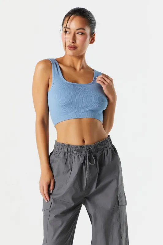 Seamless Cropped Square Neck Tank sold by Urban Planet