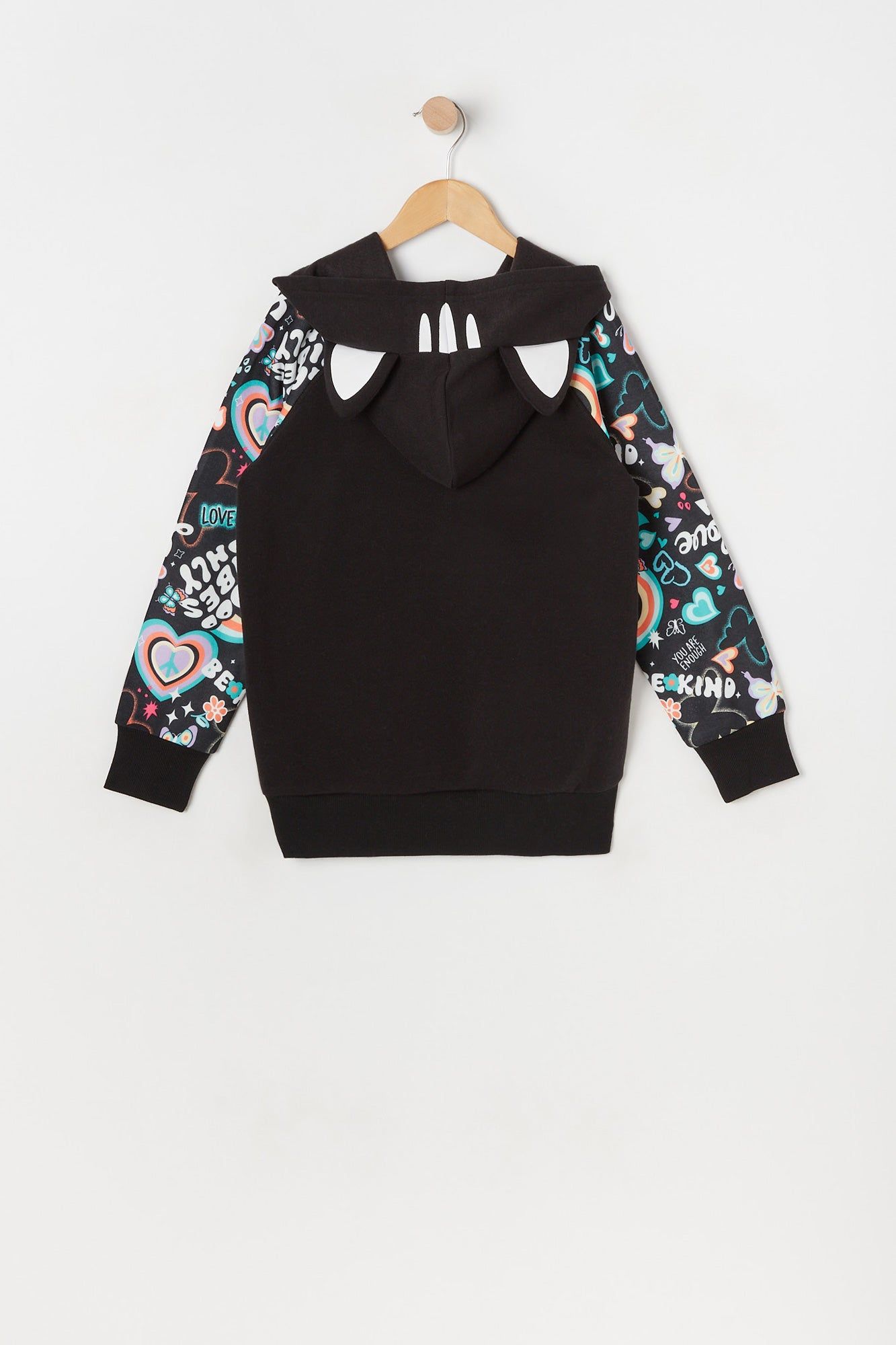 Girls Graffiti Cat Graphic Fleece Hoodie sold by Urban Planet product image thumbnail 2