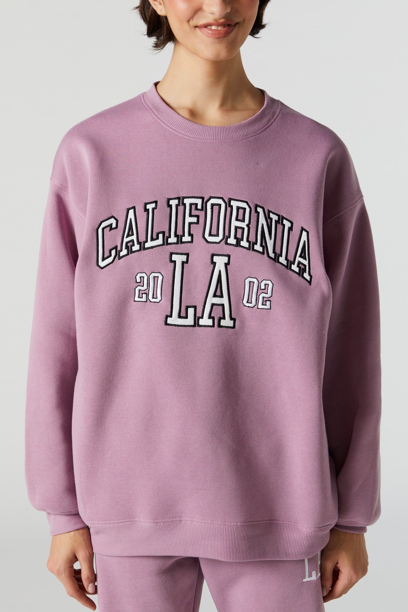 Chenille Embroidered California Fleece Sweatshirt sold by Urban Planet product image thumbnail 4
