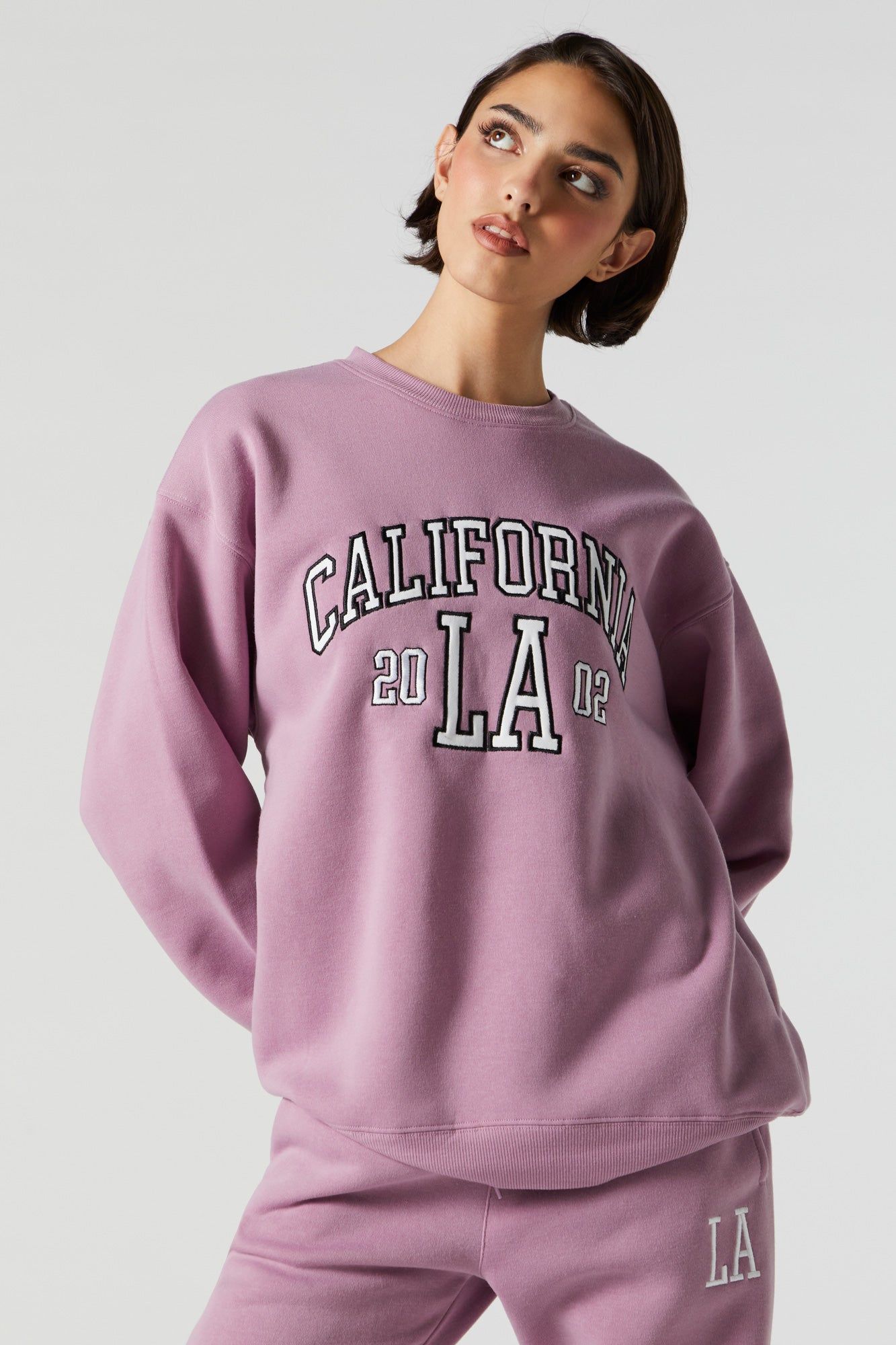 Chenille Embroidered California Fleece Sweatshirt sold by Urban Planet product image thumbnail 5