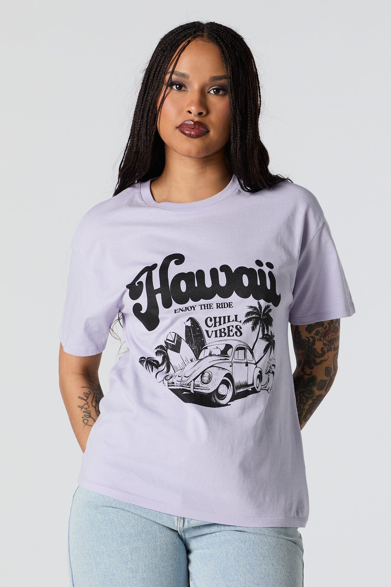 Hawaii Graphic Washed Boyfriend T-Shirt sold by Urban Planet product image thumbnail 2