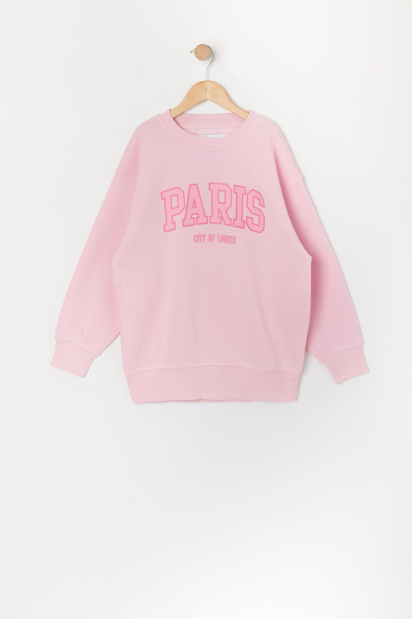 Girls Paris Graphic Fleece Sweatshirt sold by Urban Planet