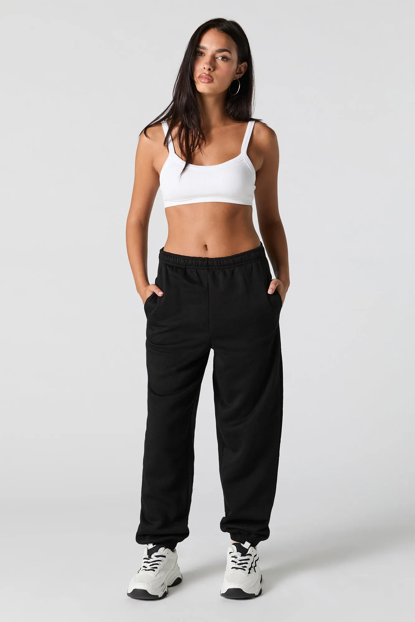 Solid Fleece Boyfriend Jogger sold by Urban Planet product image thumbnail 4