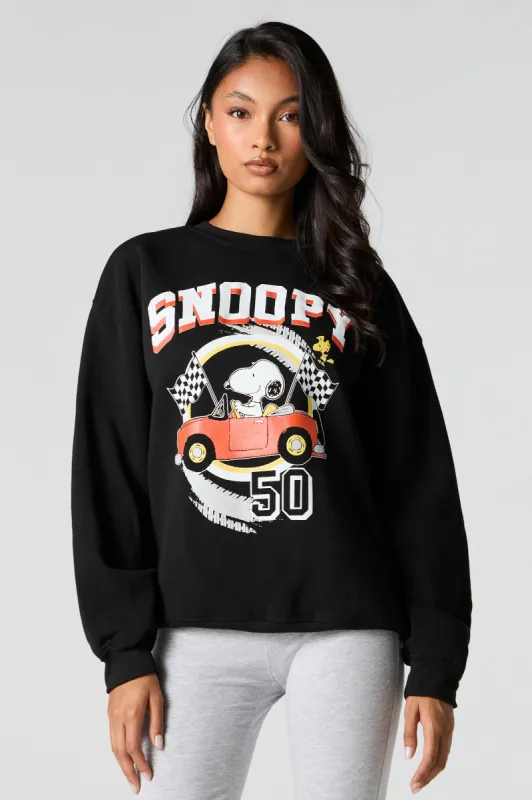 Snoopy Graphic Fleece Sweatshirt sold by Urban Planet