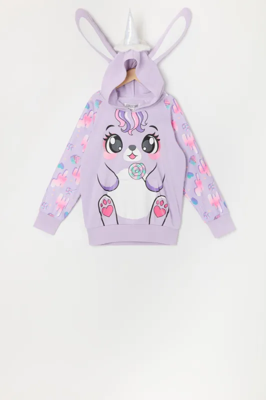 Haut à capuchon à imprimé Chat avec coeur pour fille sold by Urban Planet