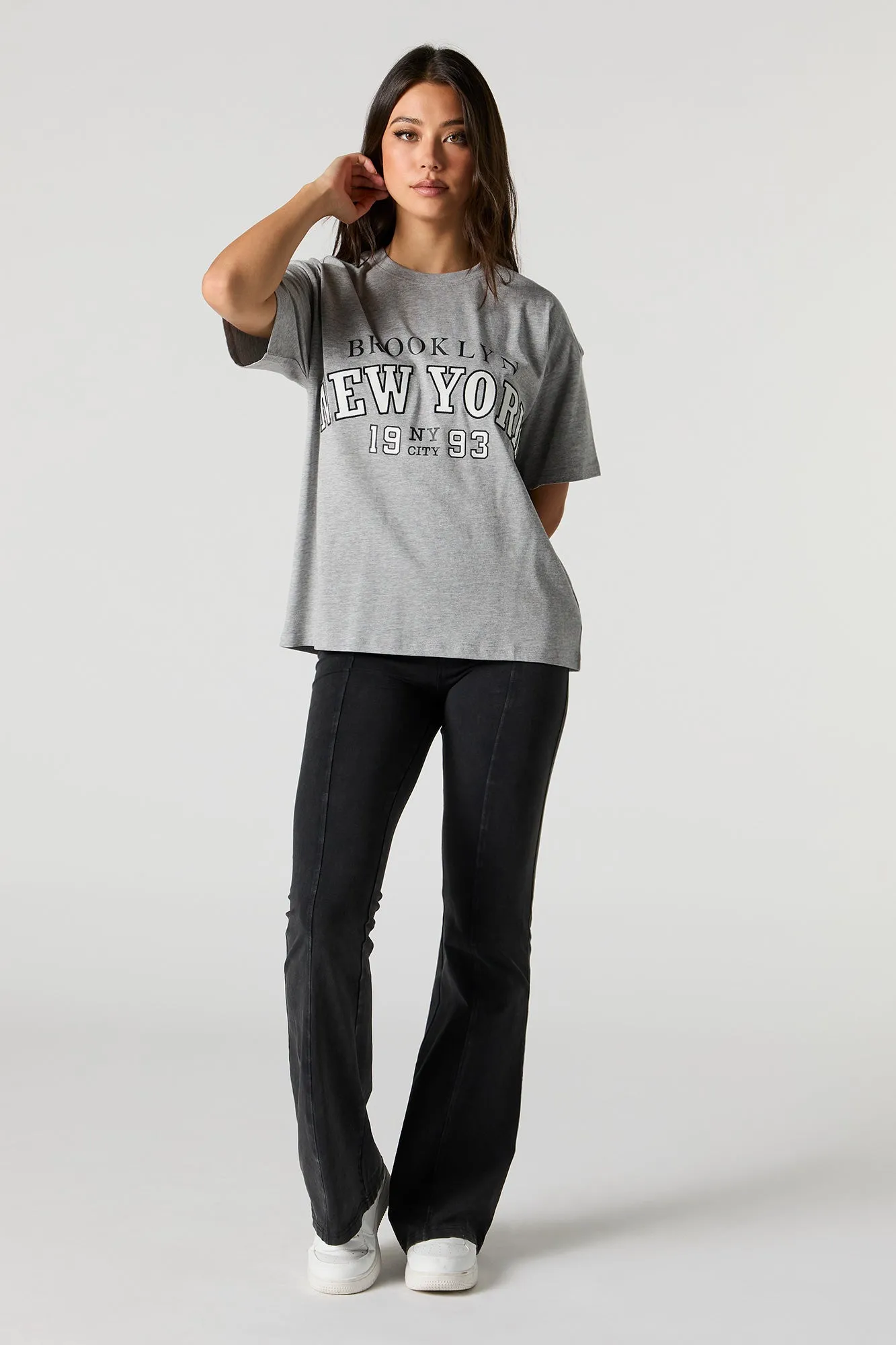 Brooklyn New York Twill Embroidered T-Shirt sold by Urban Planet product image thumbnail 2