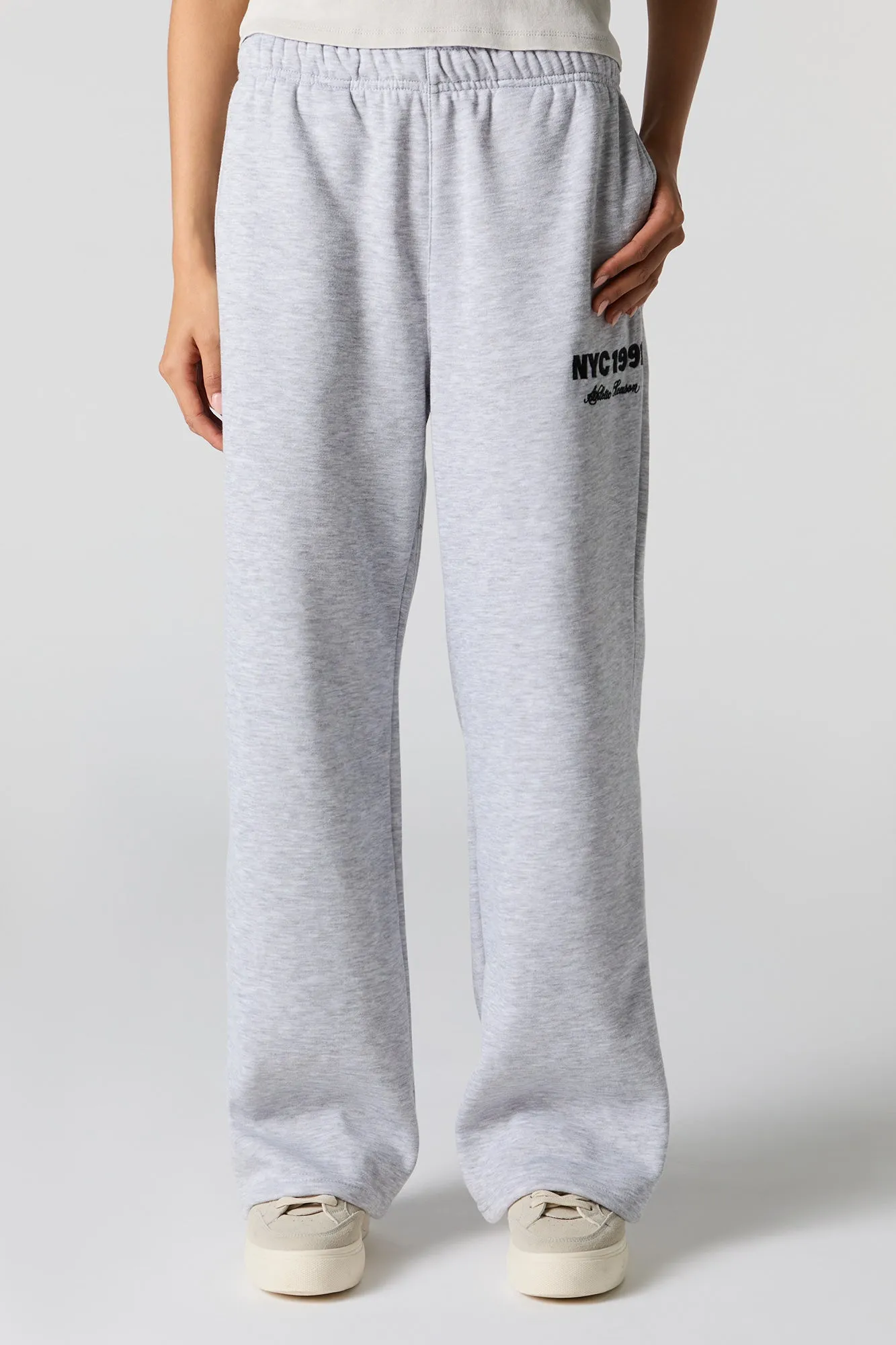 City Embroidered Fleece Jogger sold by Urban Planet product image thumbnail 2