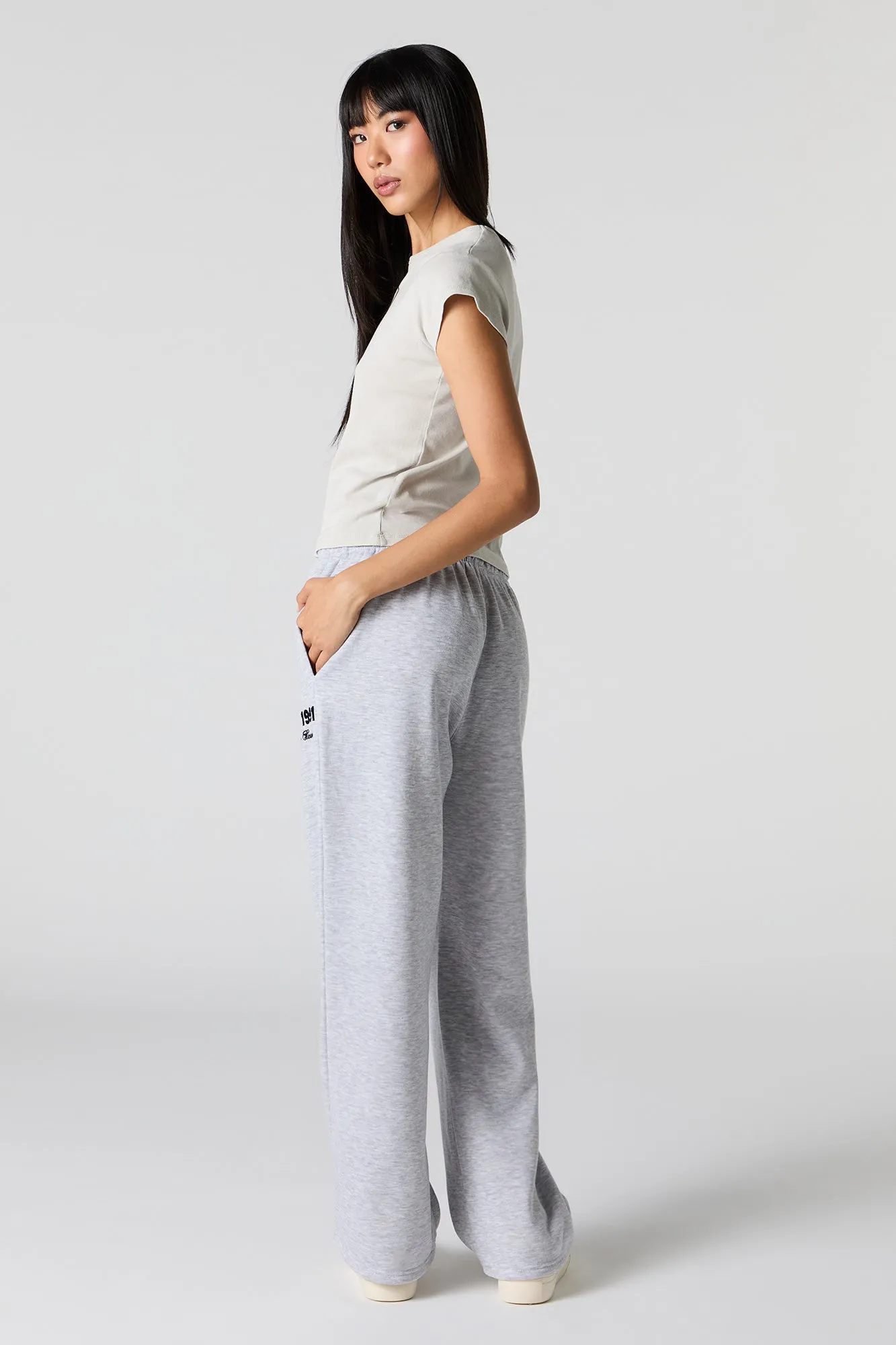 City Embroidered Fleece Jogger sold by Urban Planet product image thumbnail 3