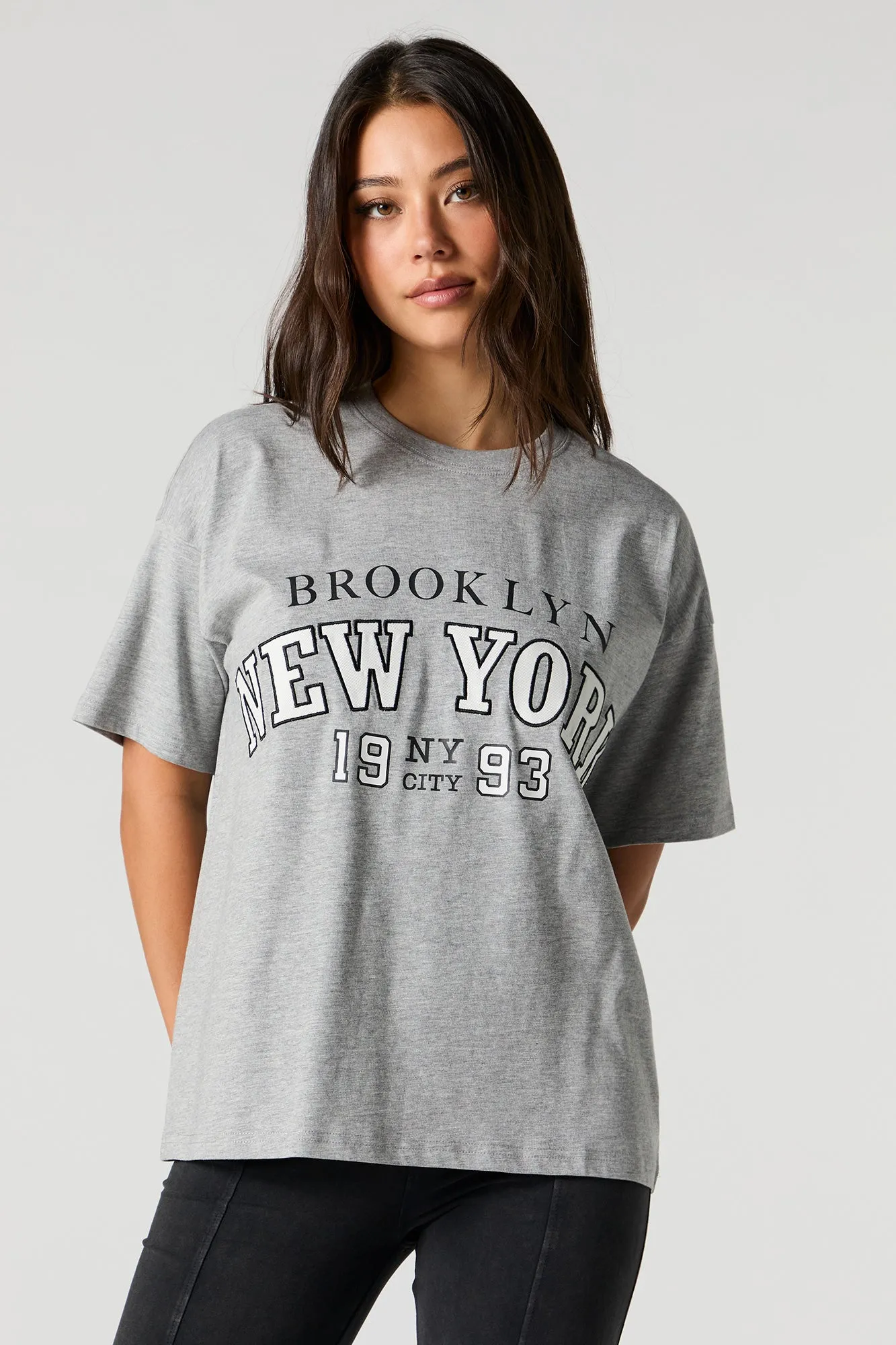 Brooklyn New York Twill Embroidered T-Shirt sold by Urban Planet