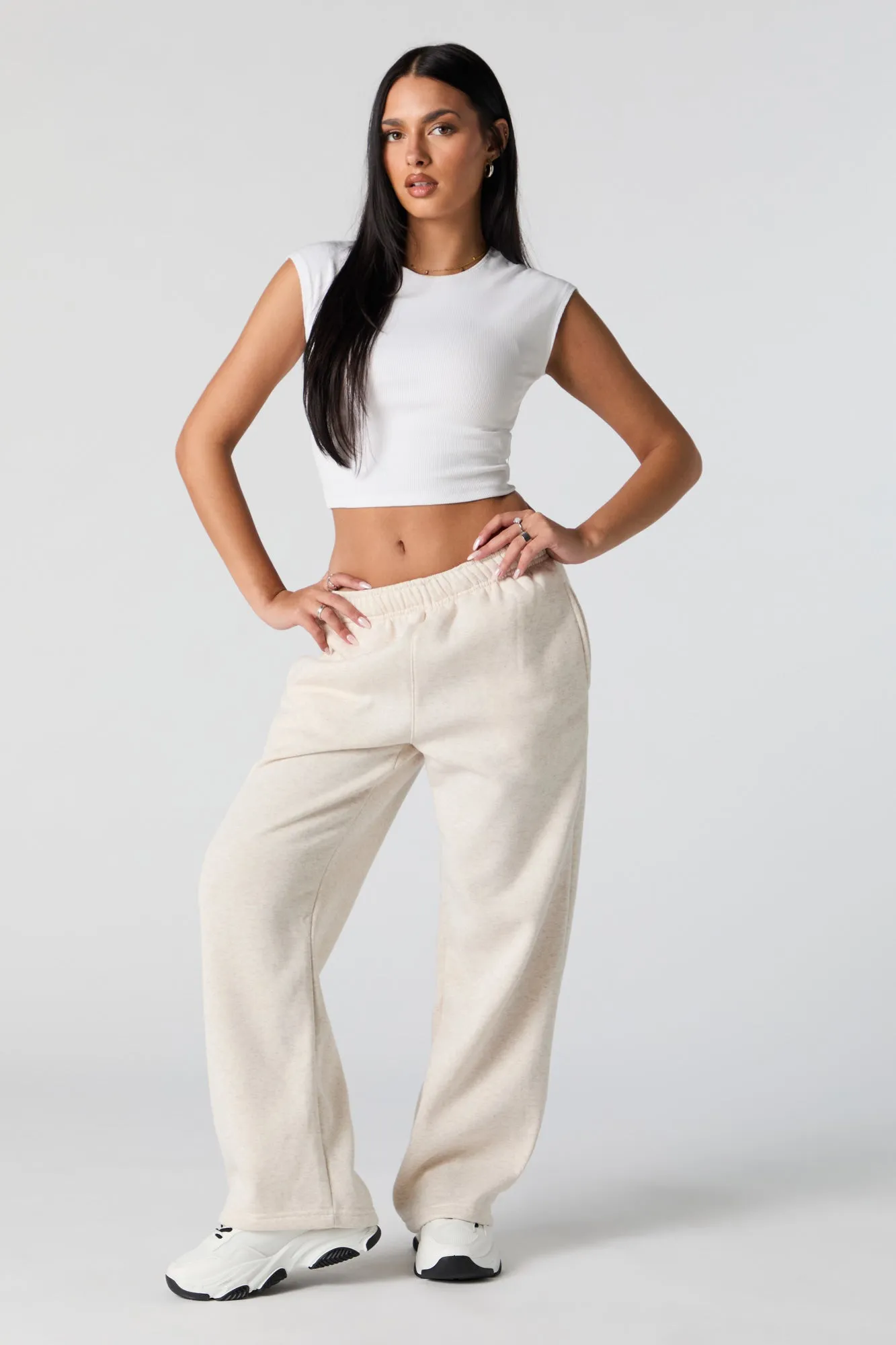 Fleece Wide Leg Sweatpant sold by Urban Planet
