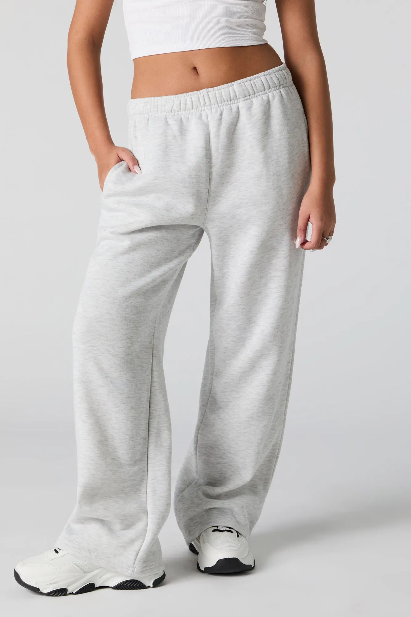 Fleece Wide Leg Sweatpant sold by Urban Planet product image thumbnail 5