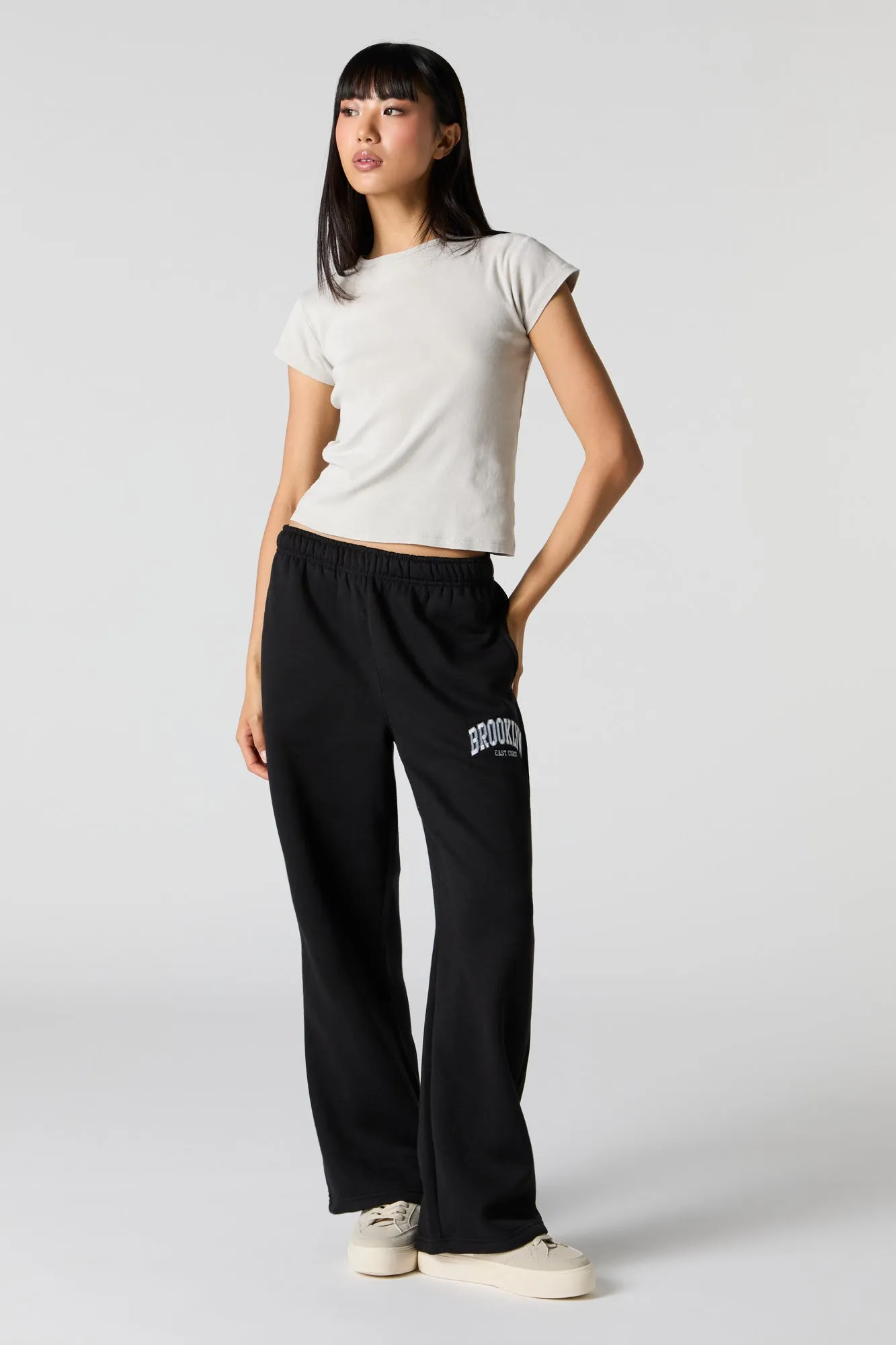 City Embroidered Fleece Jogger sold by Urban Planet product image thumbnail 5