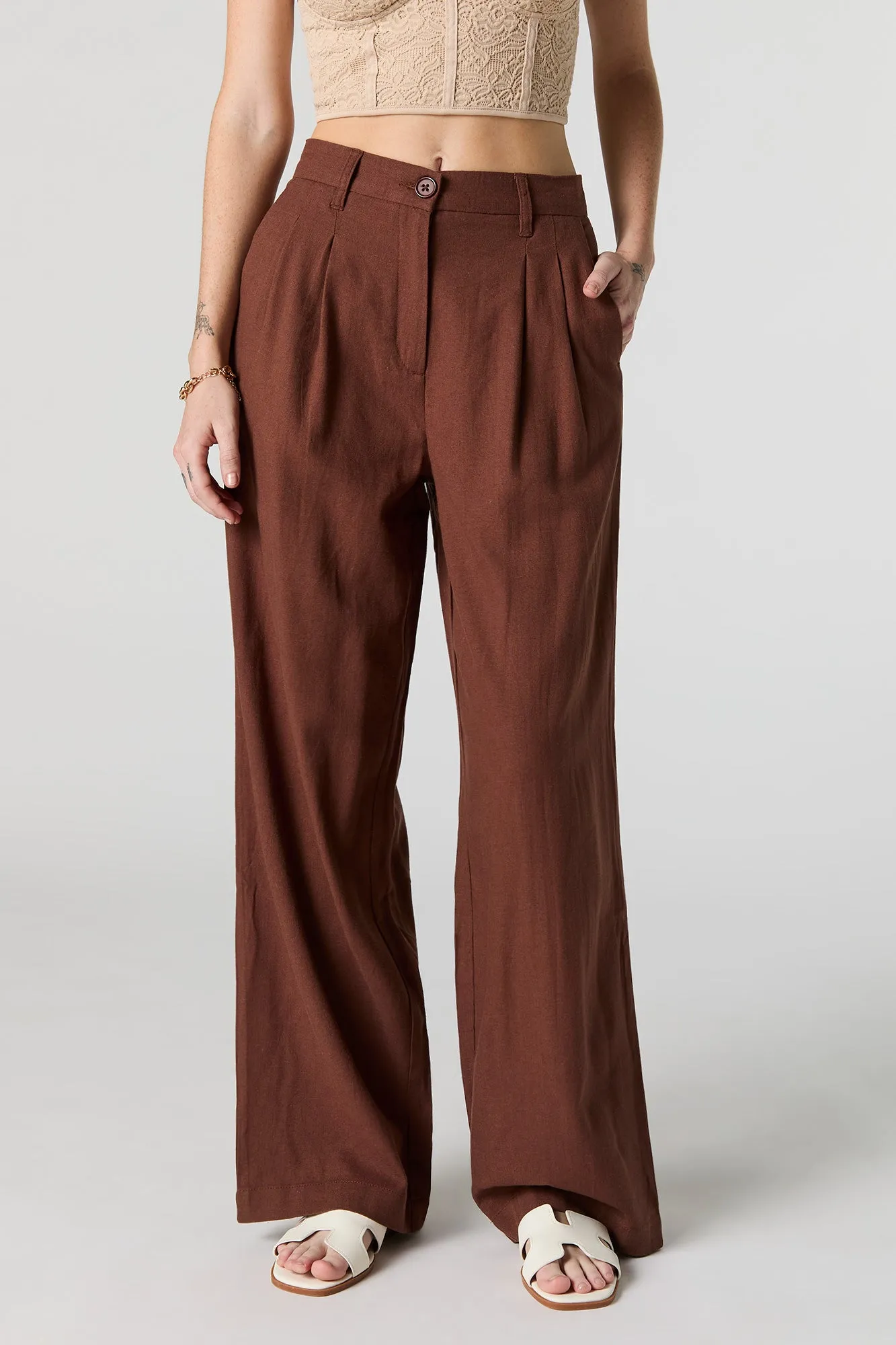 Pantalon en lin sold by Urban Planet product image thumbnail 2