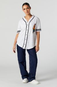 Winnie the Pooh Graphic Baseball Jersey sold by Urban Planet