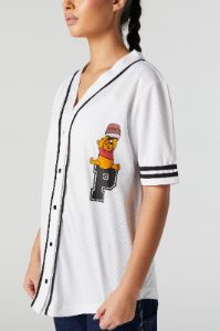 Winnie the Pooh Graphic Baseball Jersey sold by Urban Planet