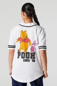 Winnie the Pooh Graphic Baseball Jersey sold by Urban Planet