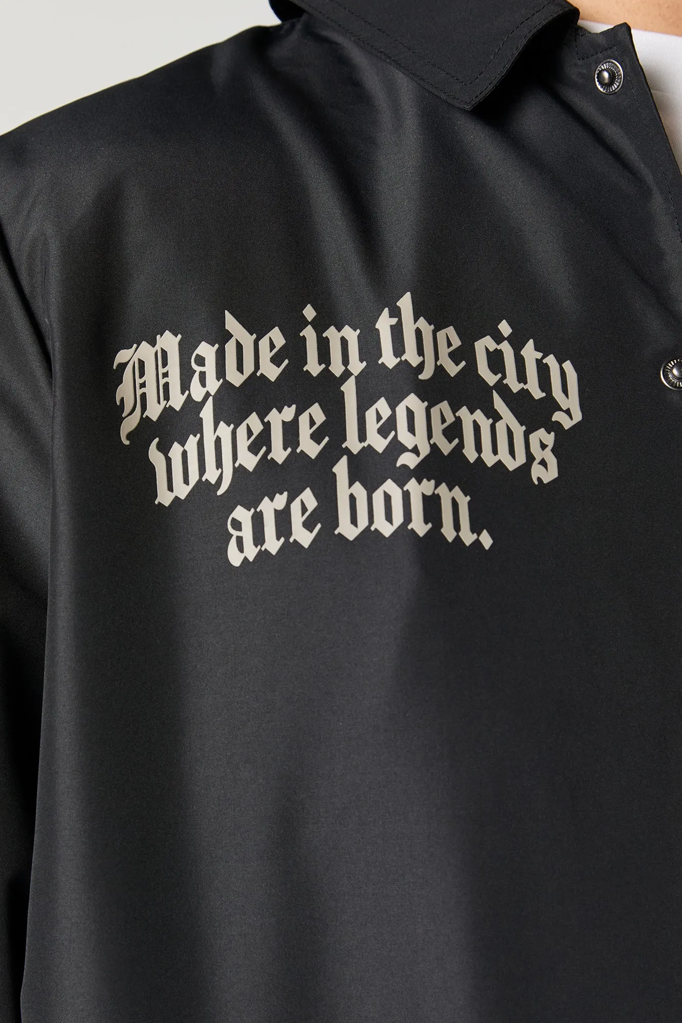 Blouson d'entraîneur à capuchon en molleton avec imprimé New York sold by Urban Planet product image thumbnail 5