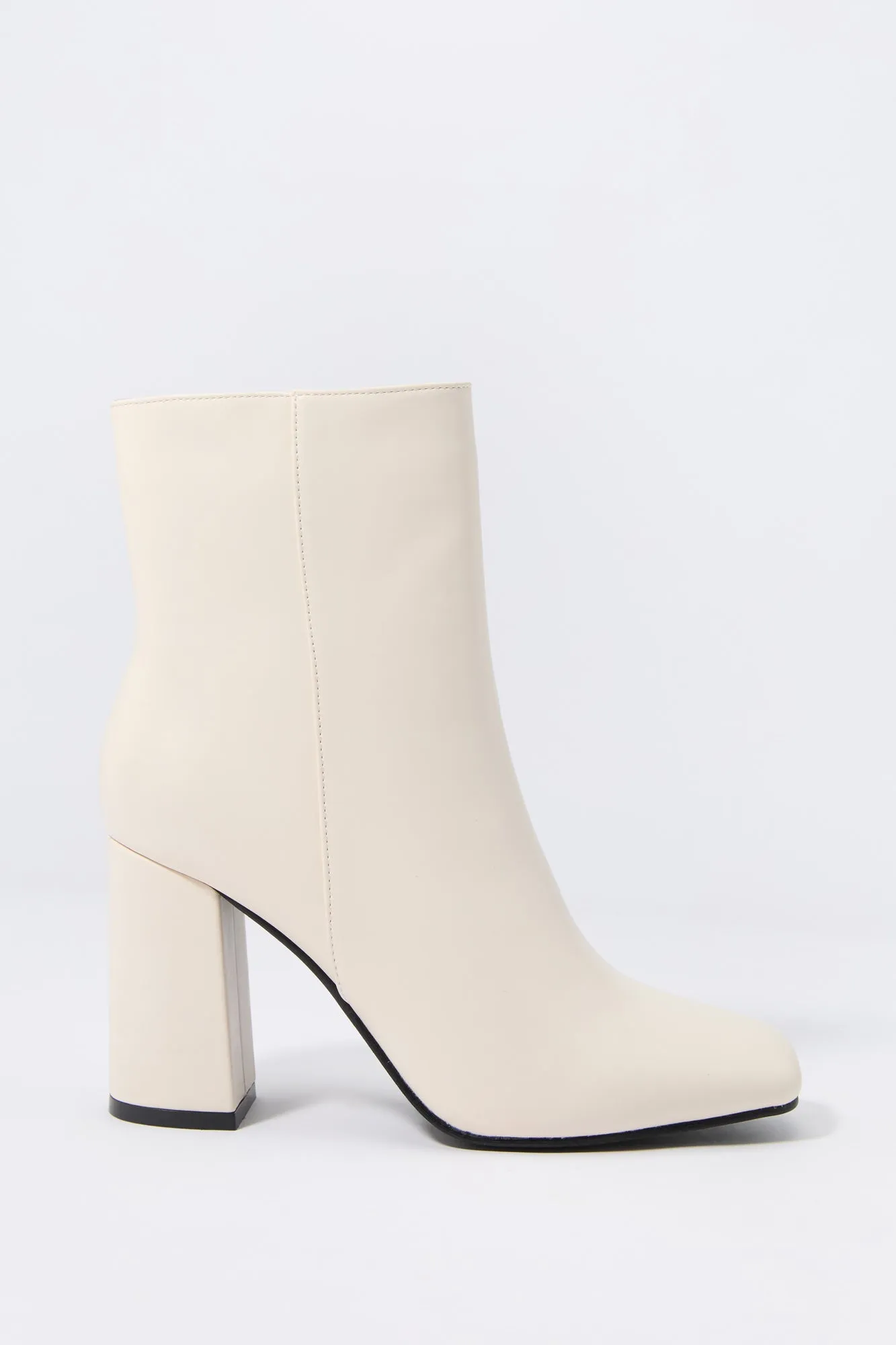 Faux Leather Square Toe Heeled Boot sold by Urban Planet product image thumbnail 5