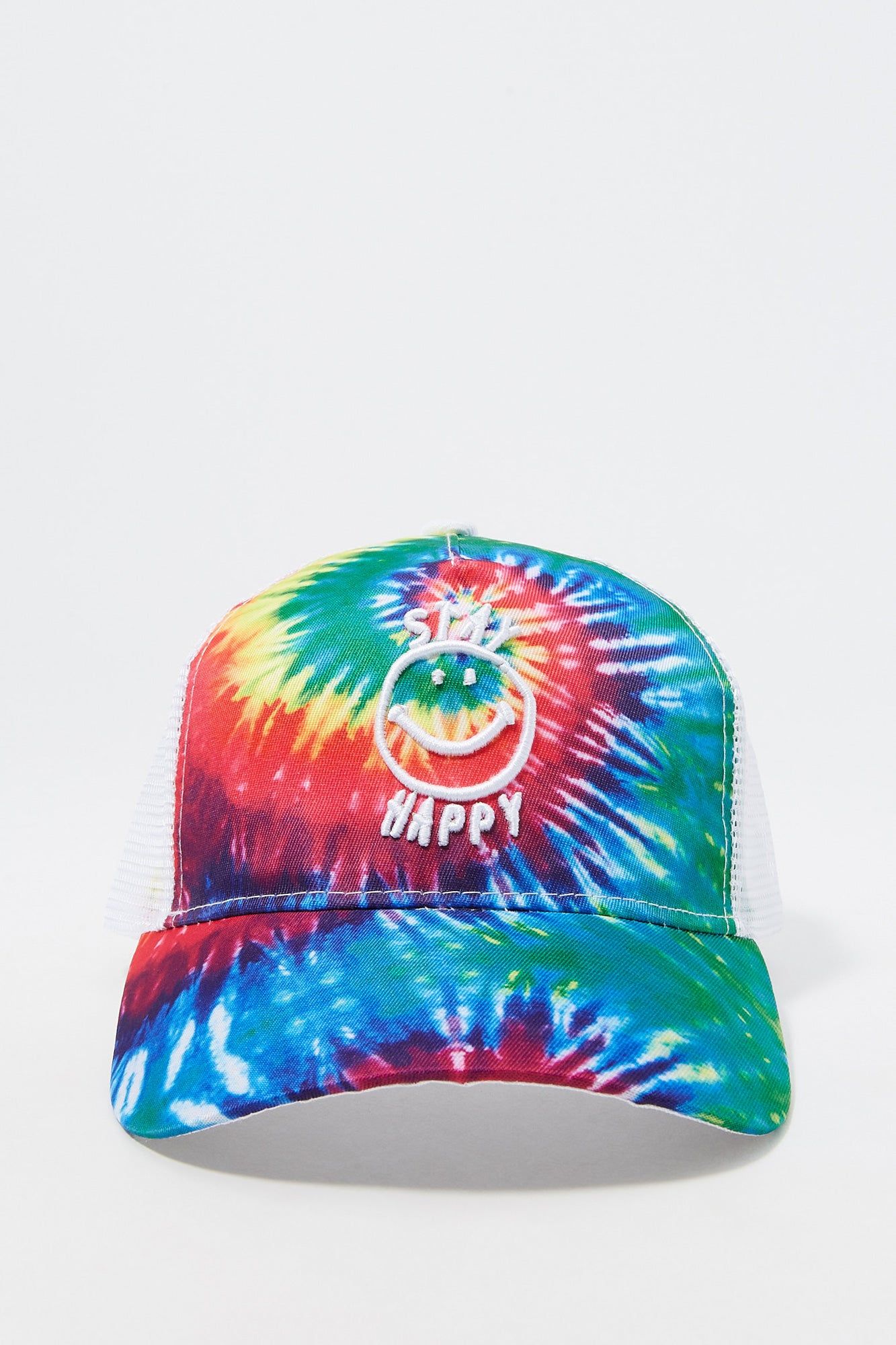 Stay Happy Tie Dye Baseball Hat sold by Urban Planet