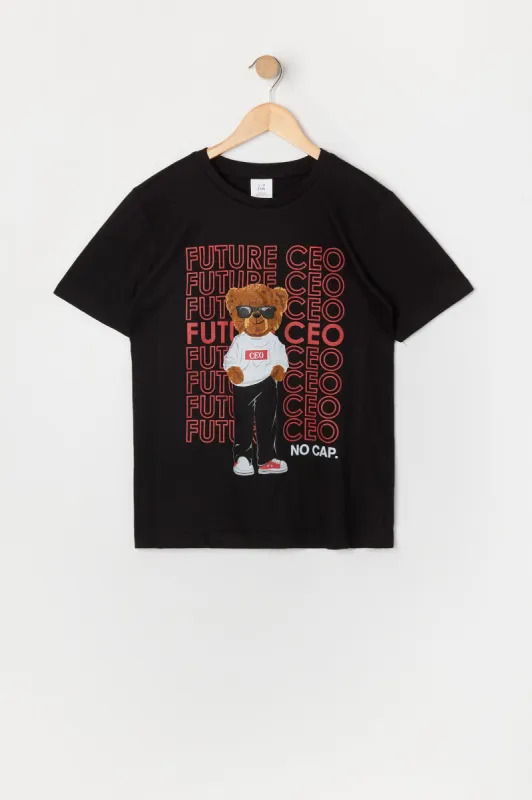 Boys Future CEO Bear Graphic T-Shirt sold by Urban Planet