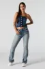 Embroidered Pocket Flare Jean sold by Urban Planet