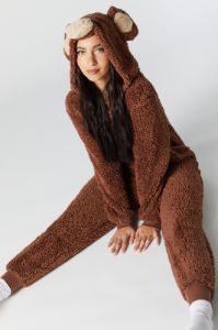 Teddy Bear Sherpa Onesie sold by Urban Planet
