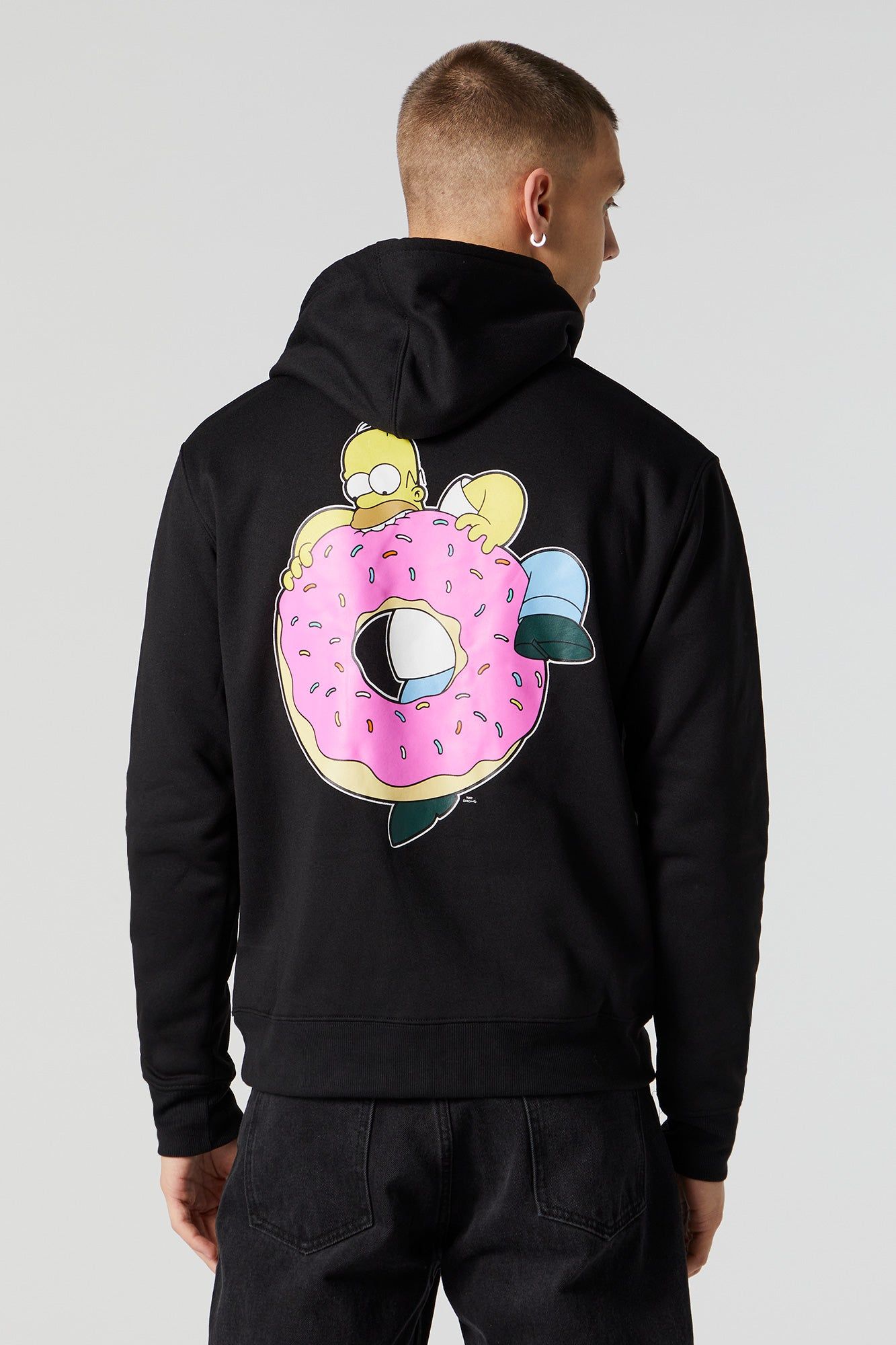 Homer Simpson Donut Graphic Hoodie sold by Urban Planet product image thumbnail 2