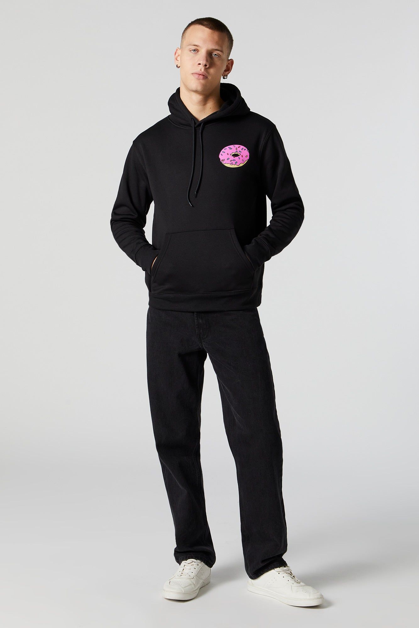 Homer Simpson Donut Graphic Hoodie sold by Urban Planet product image thumbnail 3