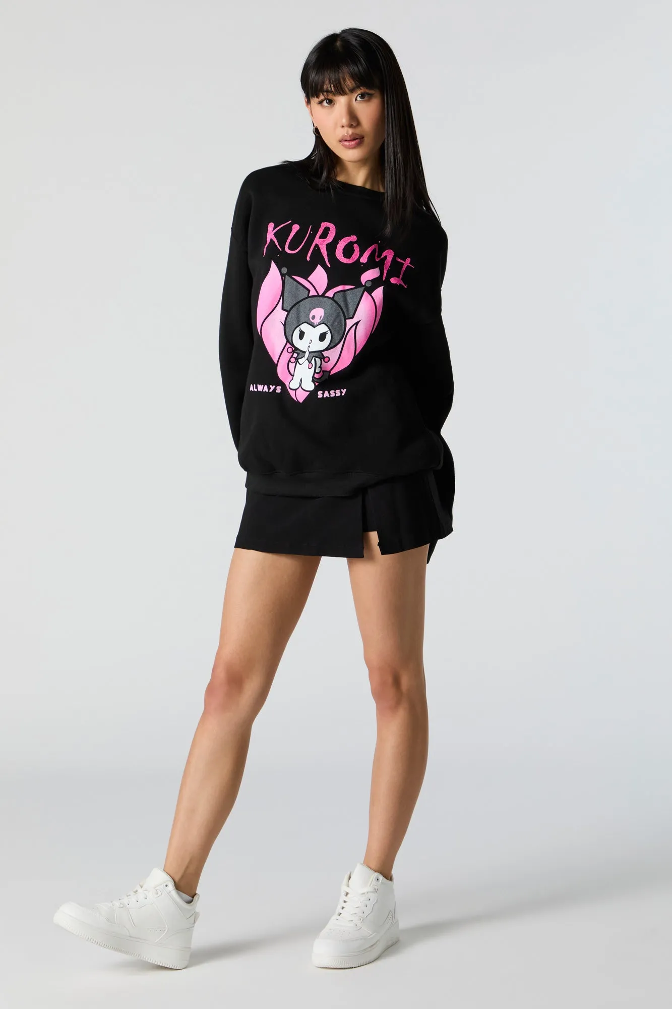 Kuromi Always Sassy Graphic Sweatshirt sold by Urban Planet product image thumbnail 3