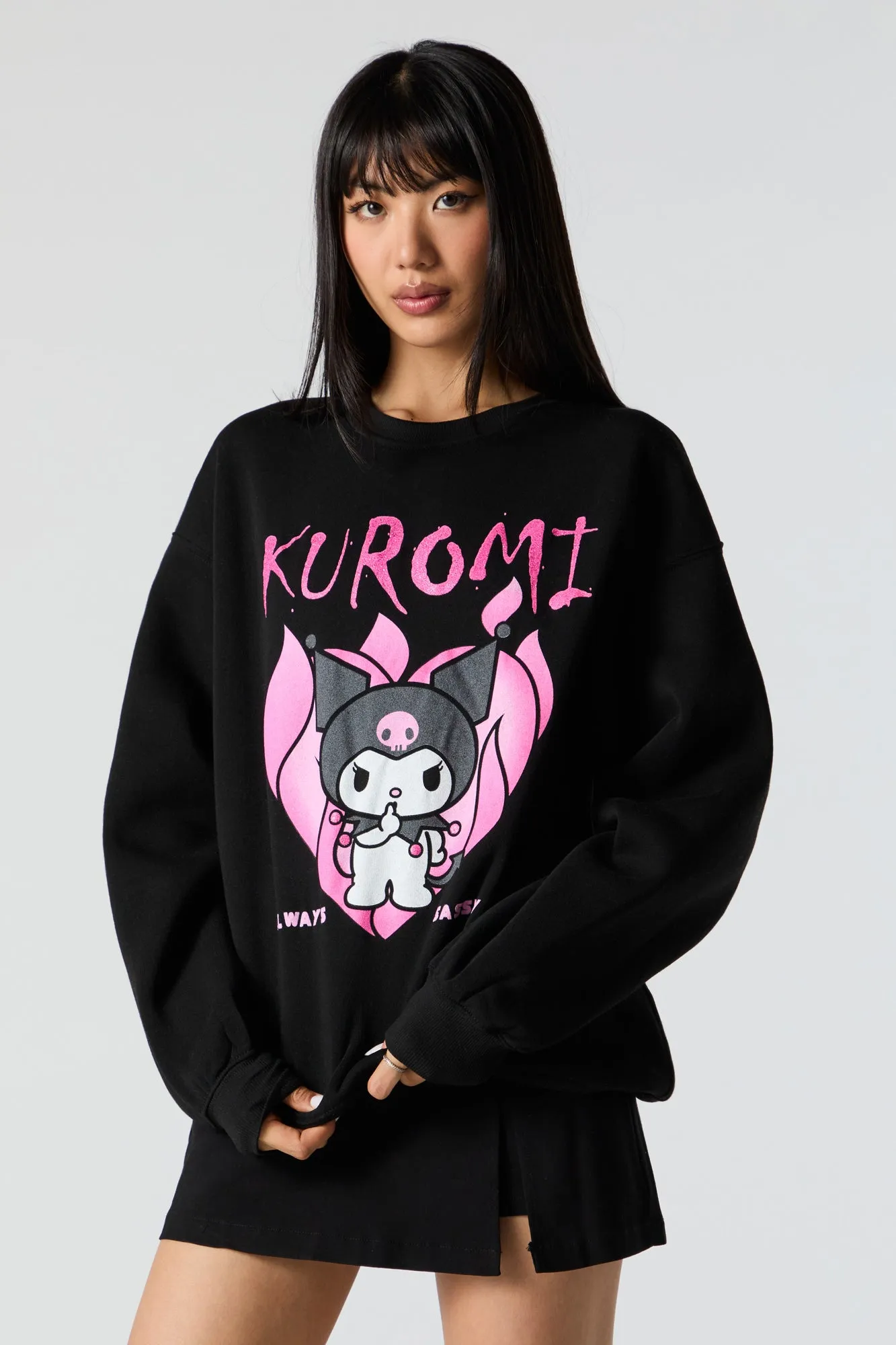 Kuromi Always Sassy Graphic Sweatshirt sold by Urban Planet