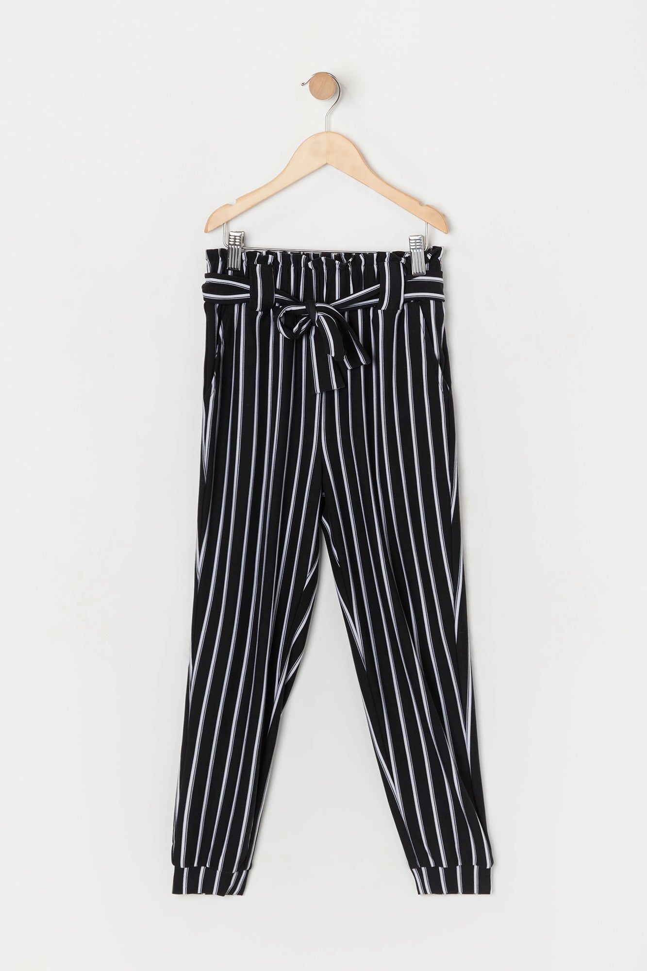 Girls Soft Striped Print Paperbag Jogger sold by Urban Planet