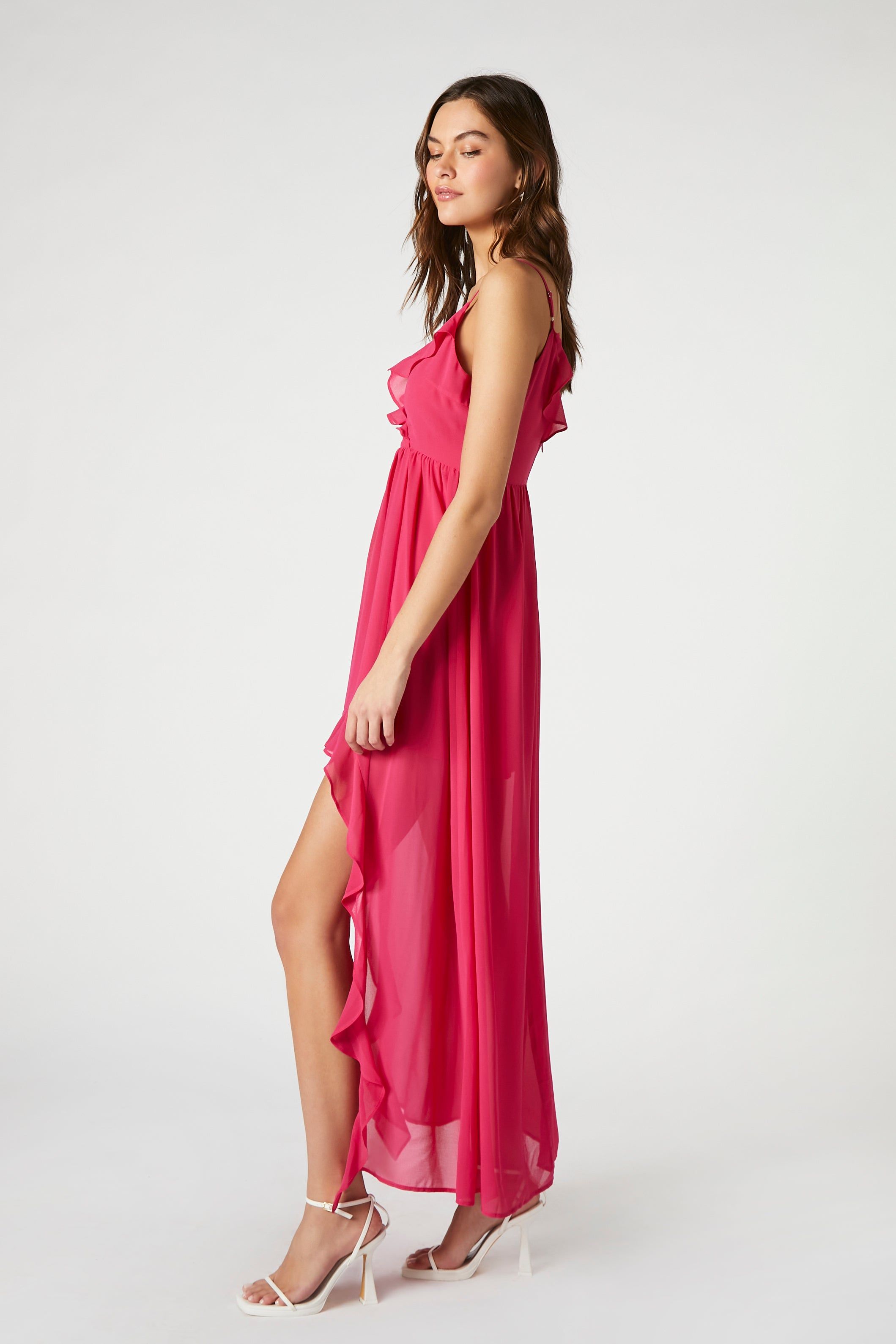 Chiffon Ruffle High-Low Dress sold by Urban Planet product image thumbnail 2