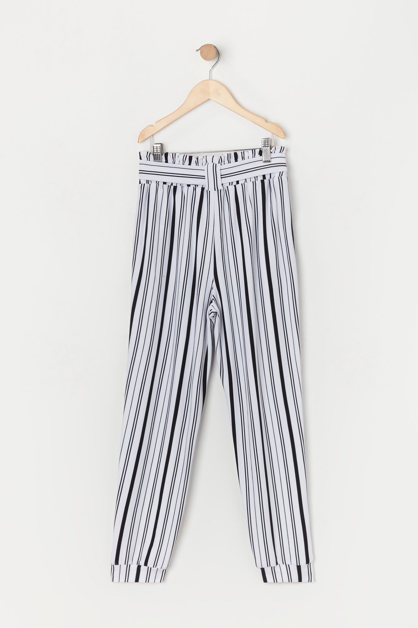 Girls Soft Striped Print Paperbag Jogger sold by Urban Planet product image thumbnail 4