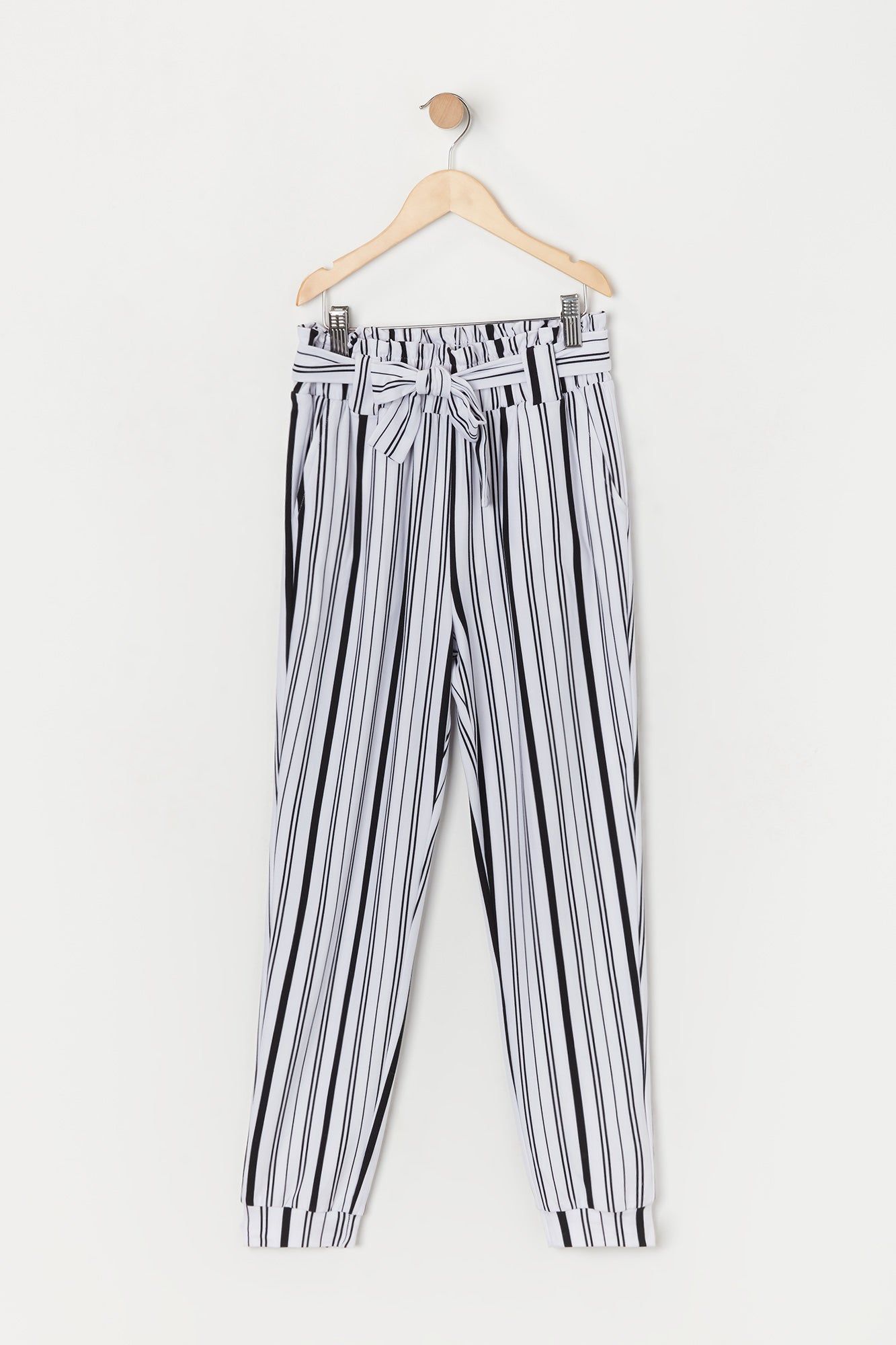 Girls Soft Striped Print Paperbag Jogger sold by Urban Planet product image thumbnail 3