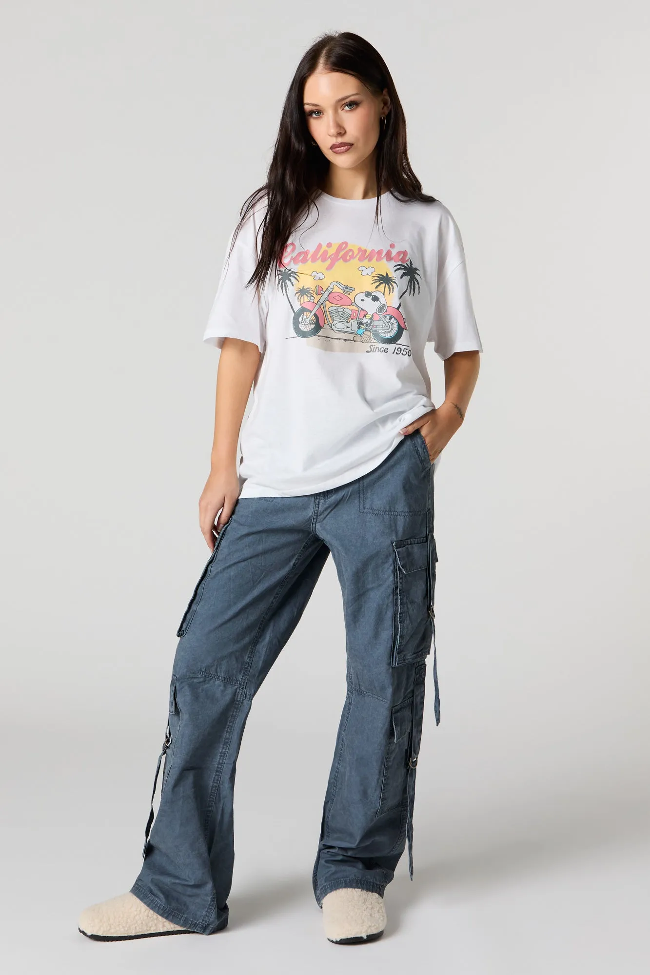 California Snoopy Graphic Boyfriend T-Shirt sold by Urban Planet product image thumbnail 3