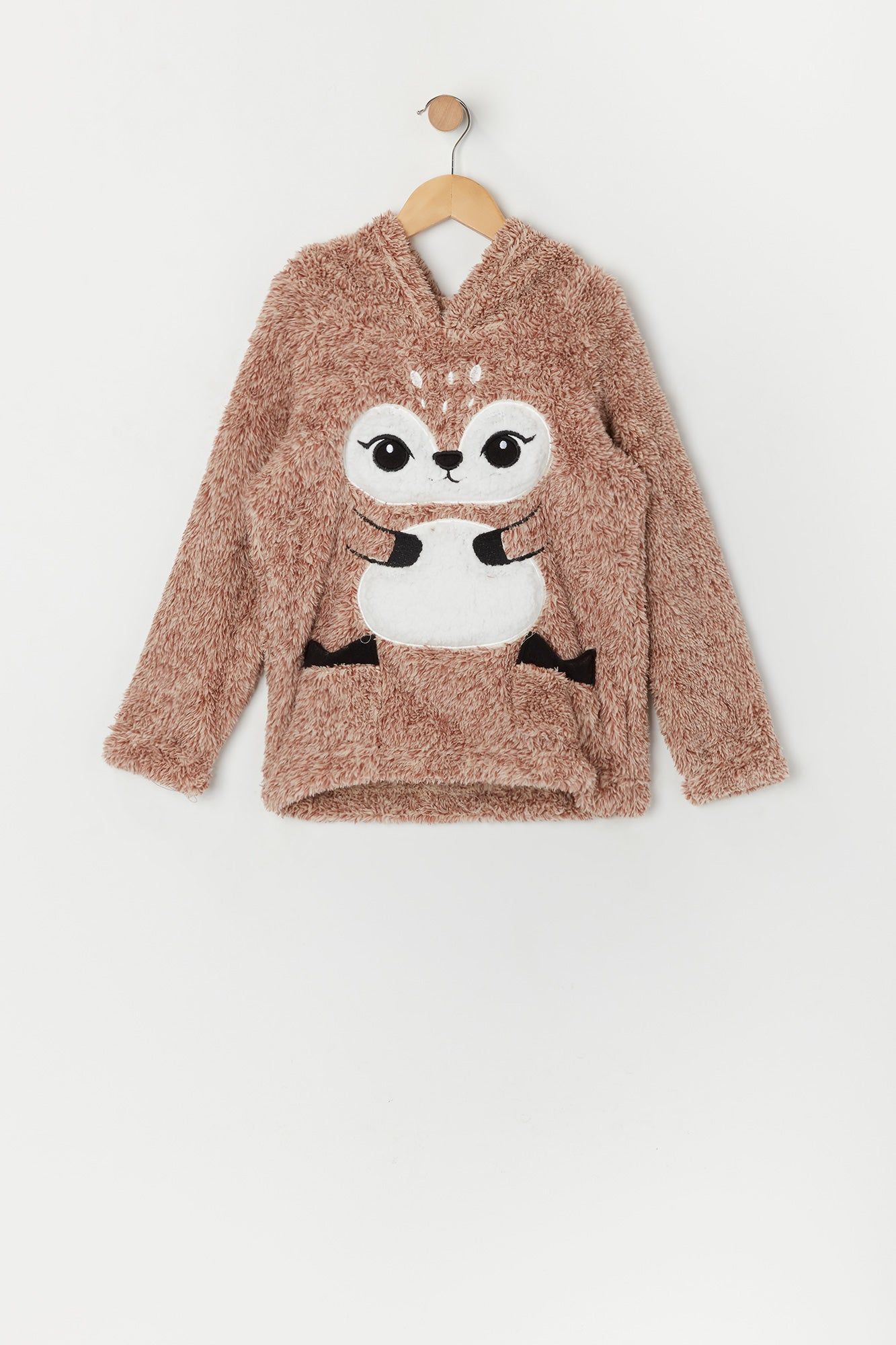 Girls Sherpa Reindeer Character Hoodie sold by Urban Planet product image thumbnail 3