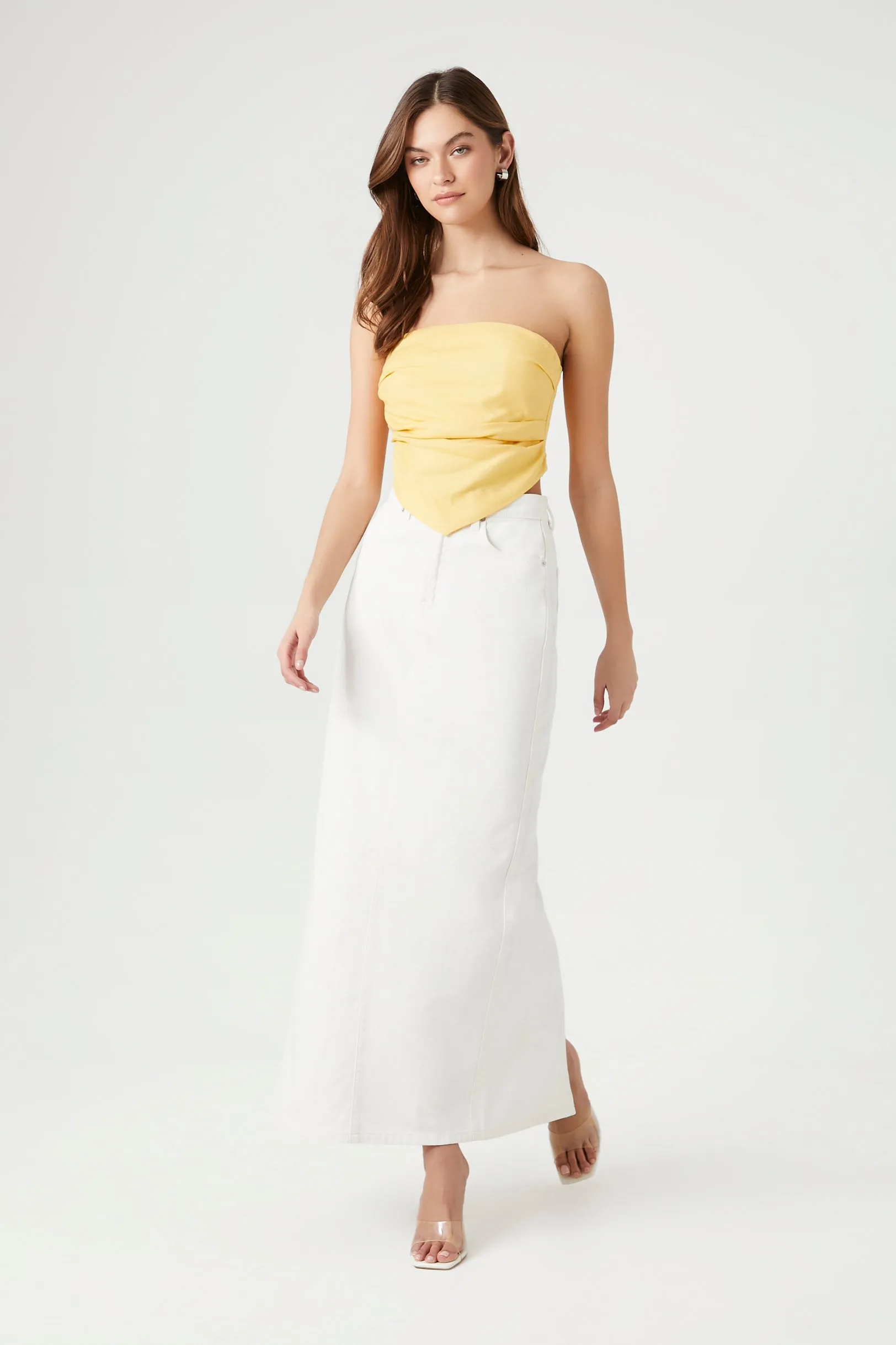 Haut tubulaire court à ourlet en V sold by Urban Planet product image thumbnail 3