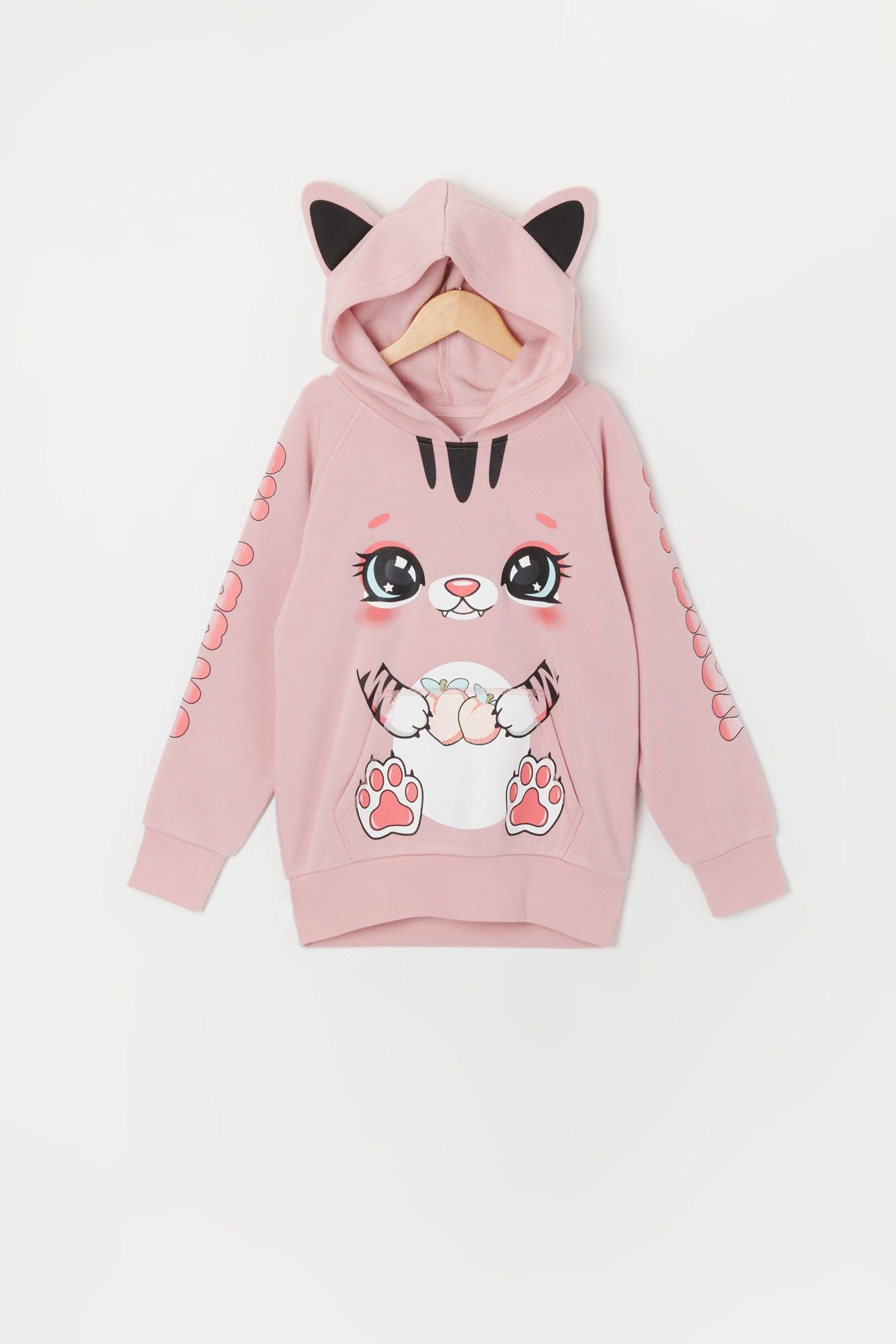 Girls Peach Kitty Character Hoodie sold by Urban Planet