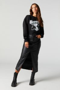 Snoopy Graphic Cropped Sweatshirt sold by Urban Planet