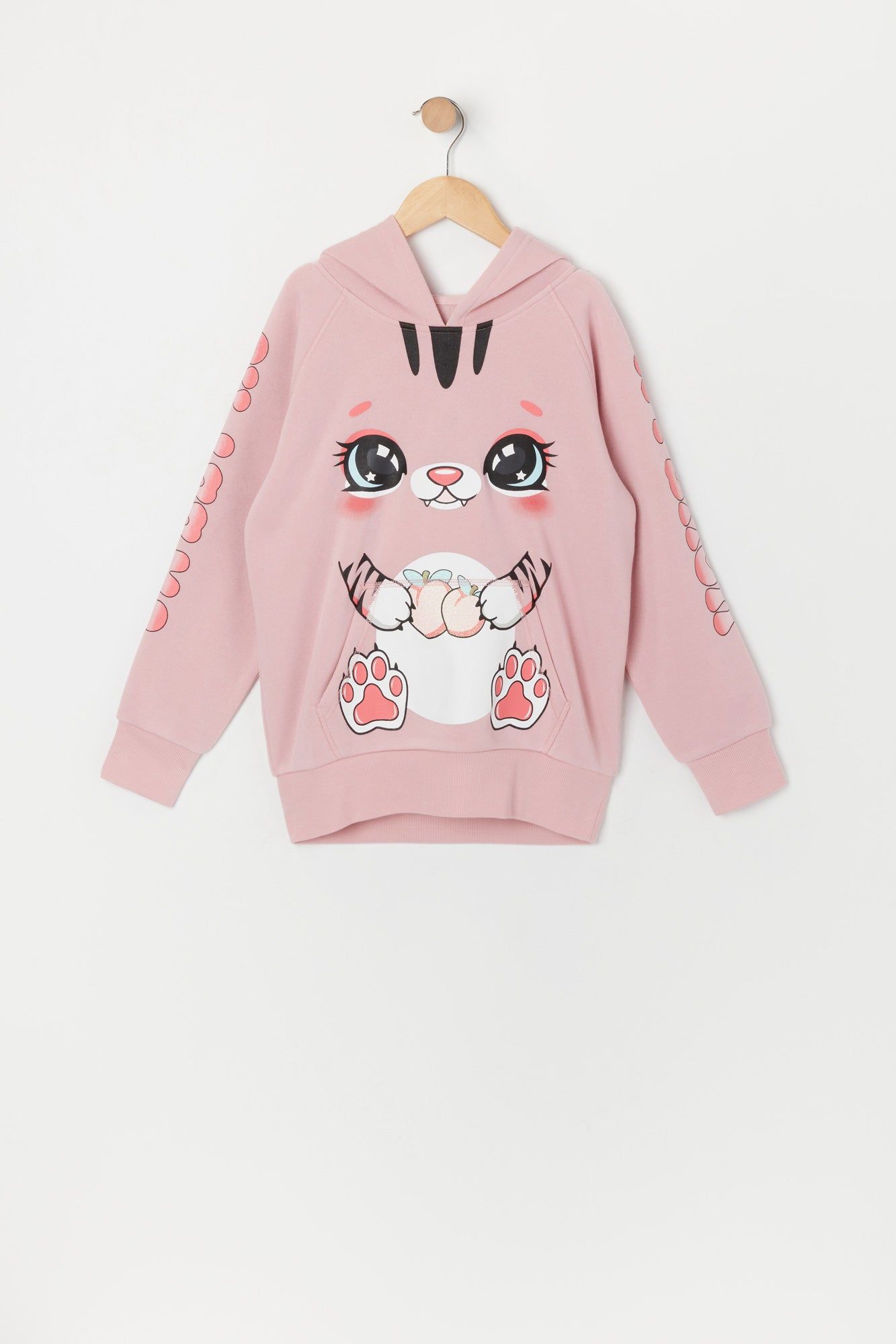 Girls Peach Kitty Character Hoodie sold by Urban Planet product image thumbnail 2